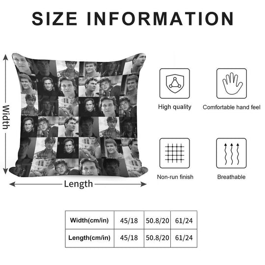 Patrick Swayze Sticker Soft Ultra-Soft Texture Throw Pillow