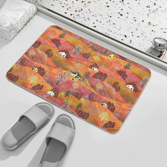 Sunset Landscape  Easy Maintenance Bath Mat