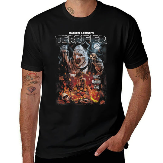 Terrifier Art The Clown Halloween Poster Horror Movie  Eco-friendly Material T-Shirt
