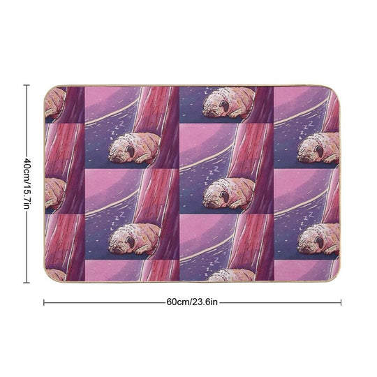 Sleepin' Pug  Pet-Safe Bath Mat