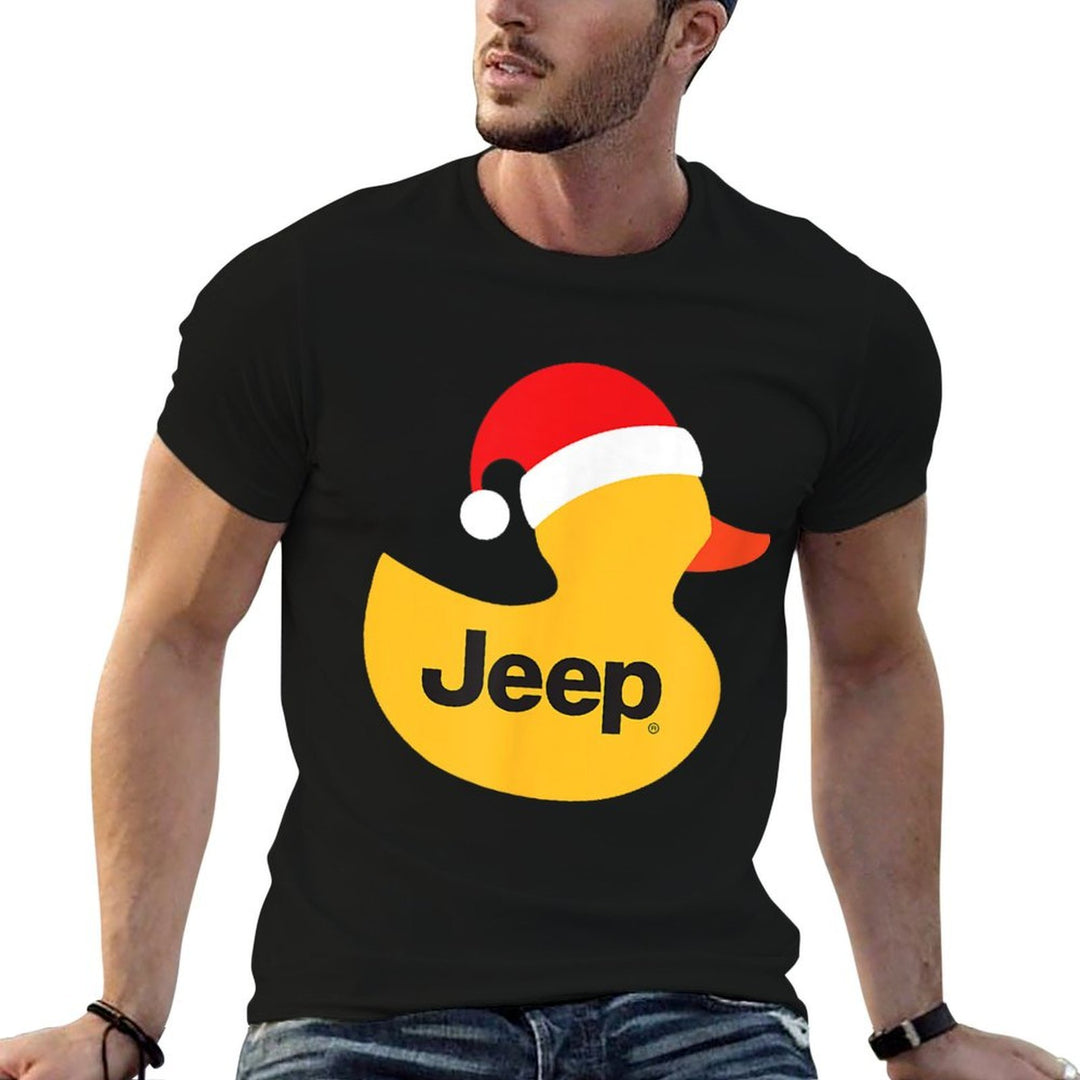 Jeep Holiday Duck Red Santa Hat  Slim-fit Cut T-Shirt