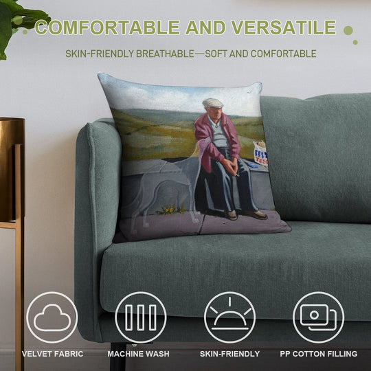 I Wonder If The Ol' Girl Misses Me As Much.. Soft Reinforced Edging Throw Pillow