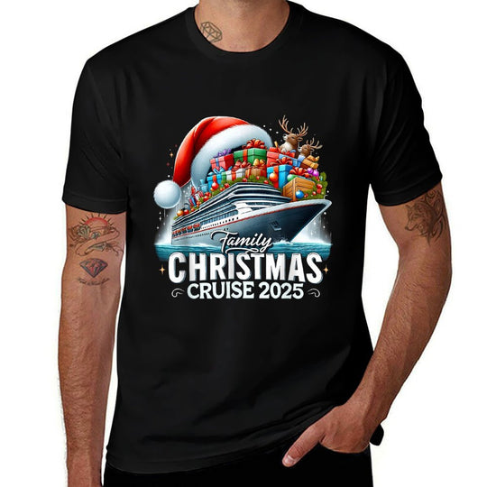 Family Christmas Cruise 2025 Matching Family Cruise Holiday  Polyester Blend T-Shirt