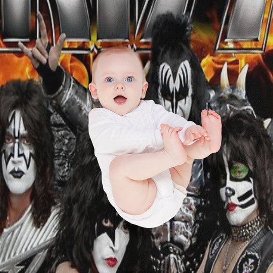 KISS with Logo And Band Shrink-resistant Throw Blanket