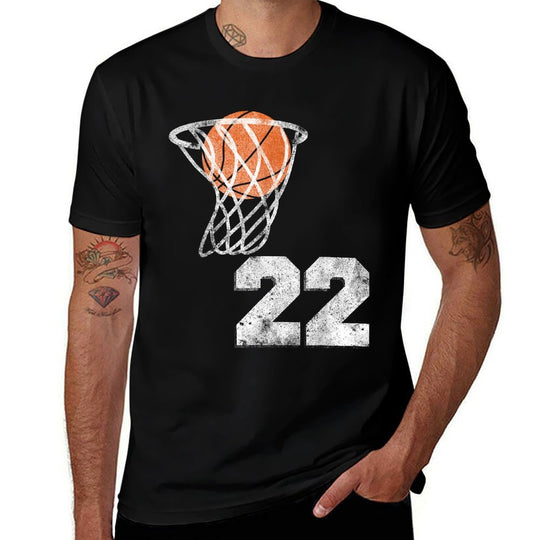 Vintage Basketball Jersey Number 22 Player Number  Vintage-inspired T-Shirt