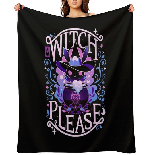 Unlimited Magic - Witch Please Shrink-resistant Throw Blanket
