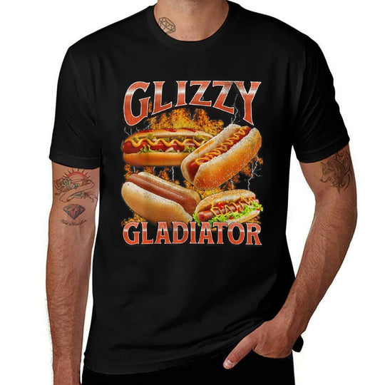 Glizzy Gobbler Funny Wiener Hot Dog Meme Bootleg Graphic Men Women Comfortable T-Shirt