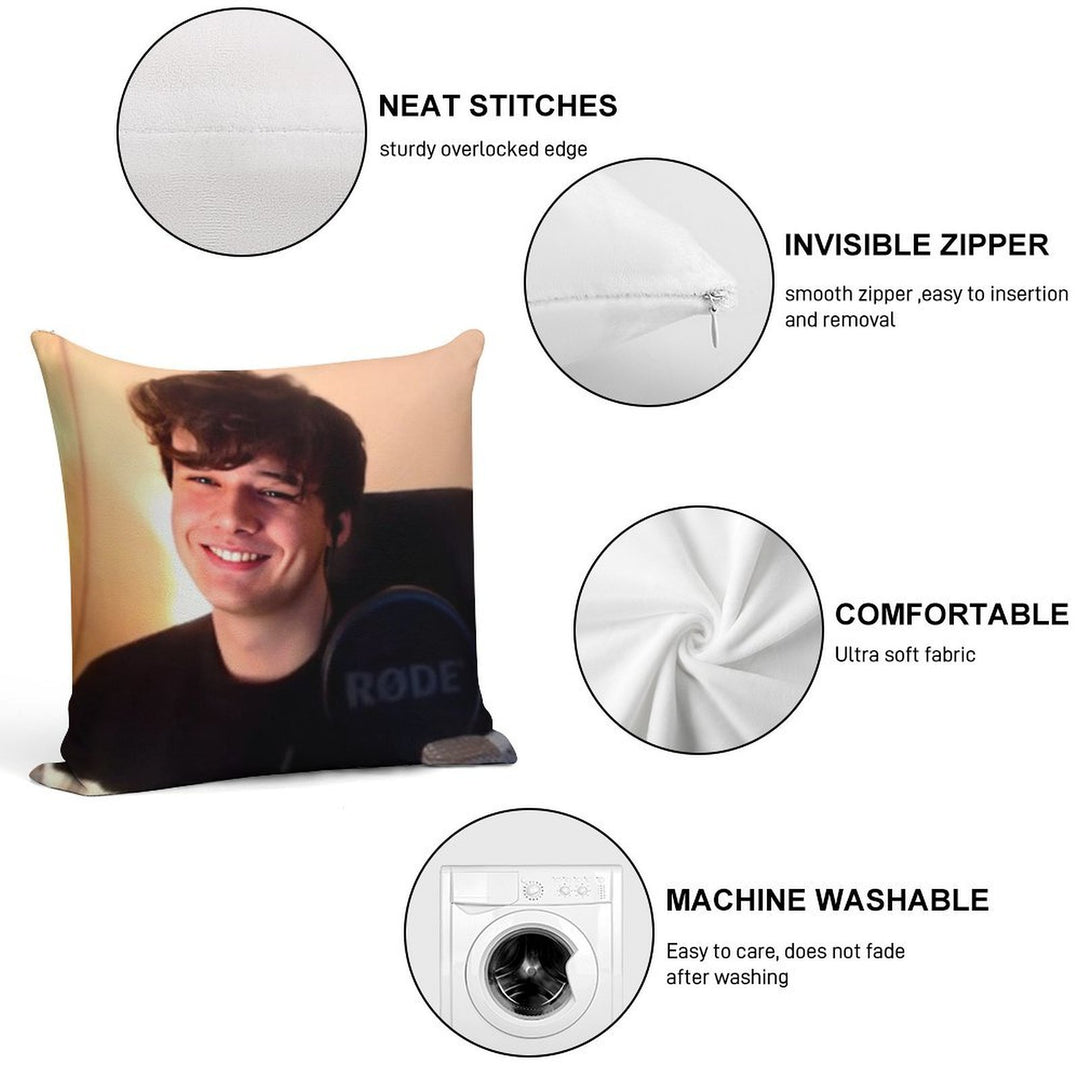 Wilbur Soot Soft Easy Maintenance Throw Pillow