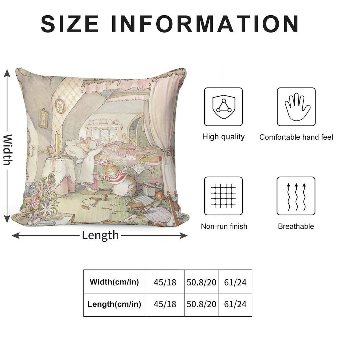 Wilfred's Birthday Morning Soft Short Plush Fabric Throw Pillow