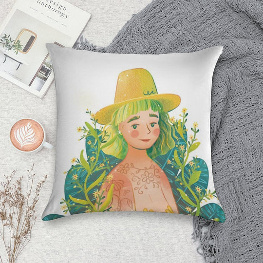 Flower Welsh Power Soft Warmth Comfort Throw Pillow