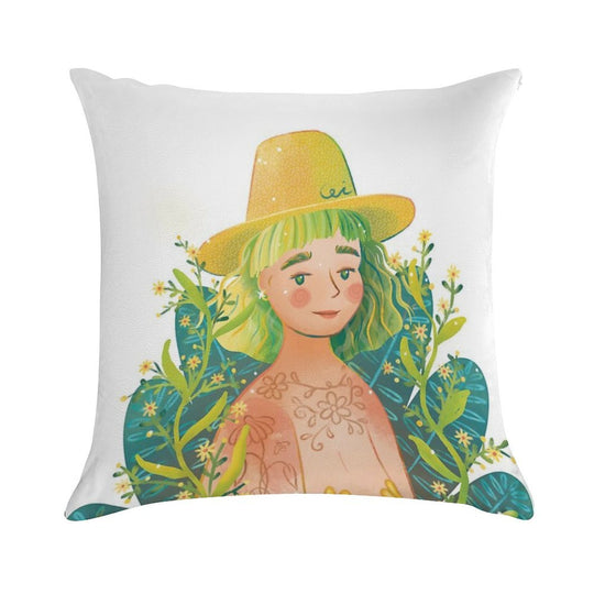 Flower Welsh Power Soft Warmth Comfort Throw Pillow