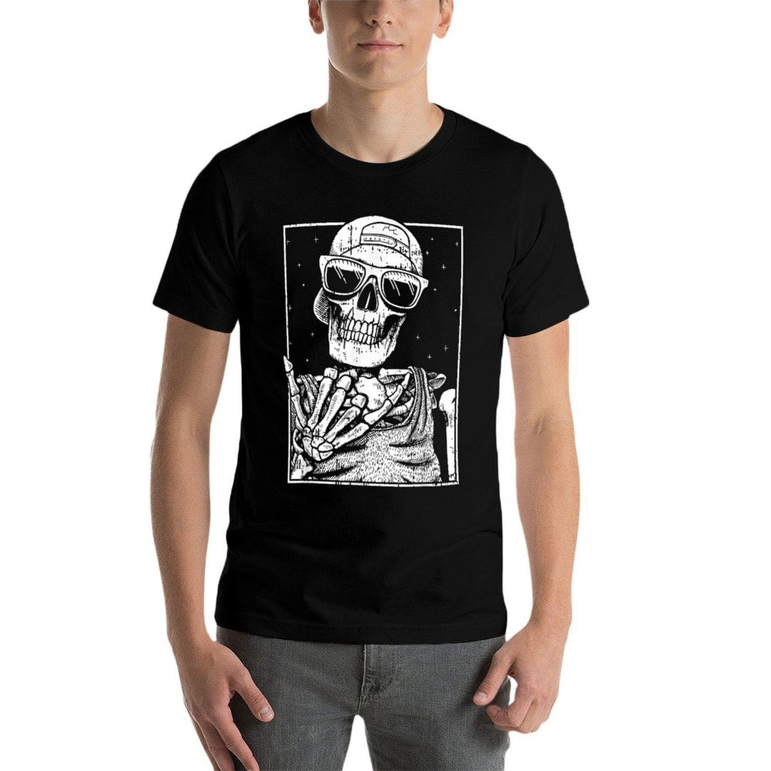 Skeleton Rock Hand Halloween Costume Cool Rock Music Rocker  Quick-drying T-Shirt