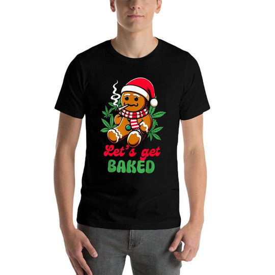 Christmas Xmas Cannabis Weed Lover Smoking Lets Get Baked  Versatile T-Shirt