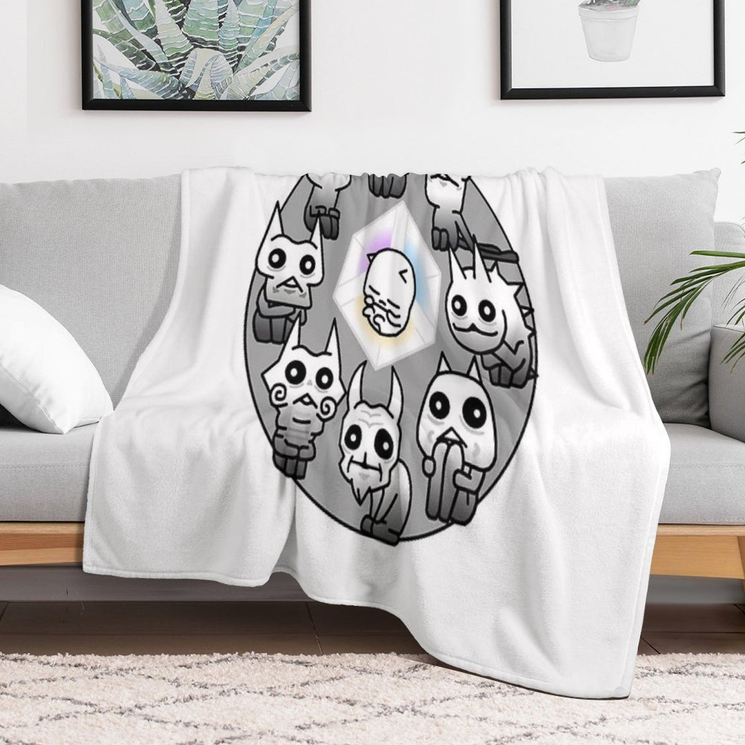 Battle Cats Nekoluga Mural All-season Throw Blanket