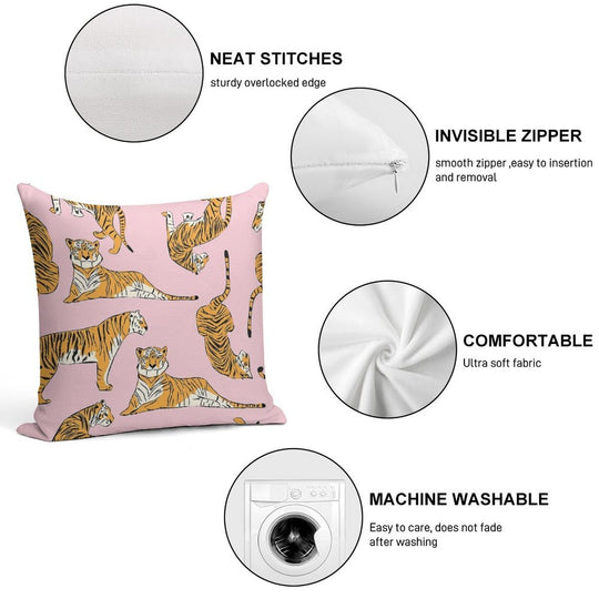 Tiger Pattern 001 Soft Multiple Sizes Throw Pillow