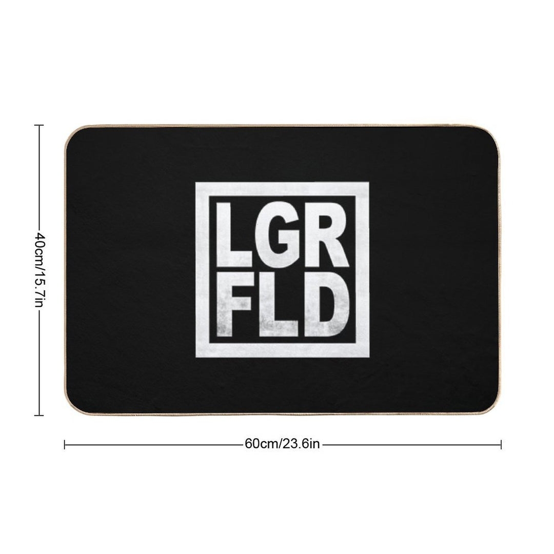 LGRFLD – Lagerfeld  White on Black  Absorbent Bath Mat