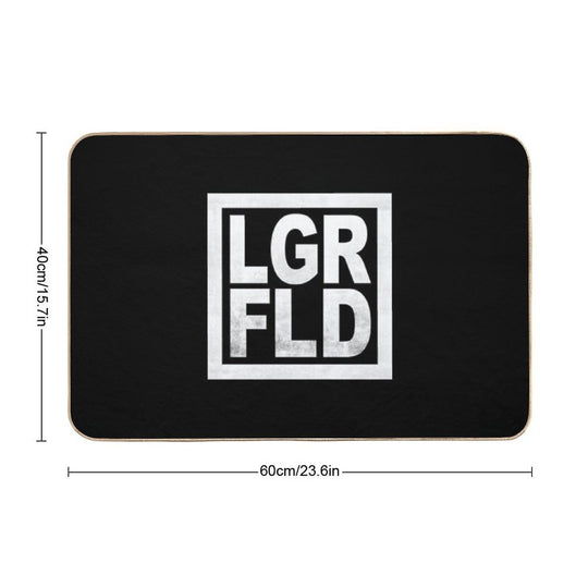 LGRFLD – Lagerfeld  White on Black  Absorbent Bath Mat
