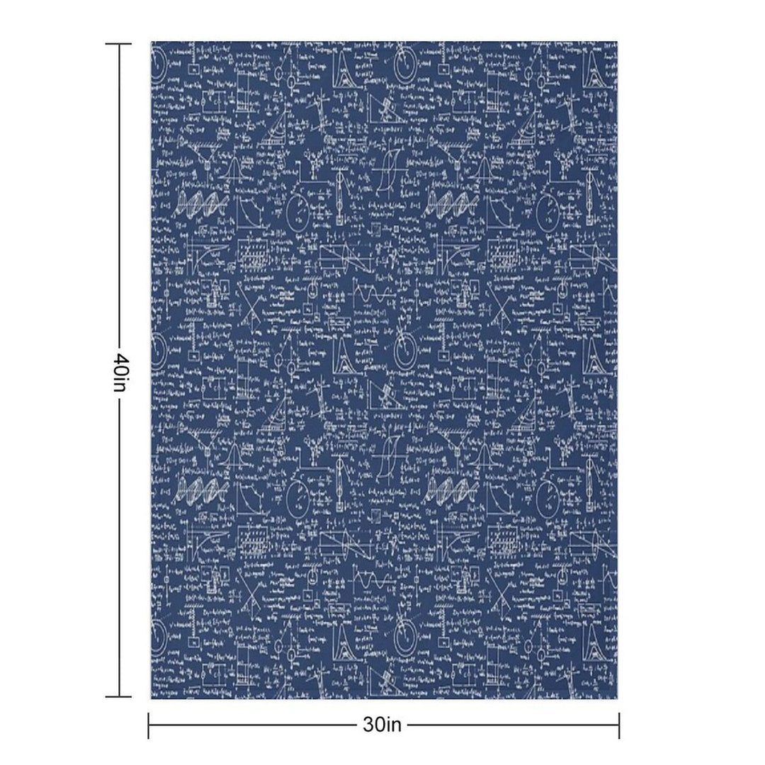Physics Equations  Navy Sustainable Throw Blanket