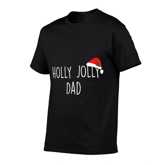 Holly Jolly Dad, Cute Holiday Christmas Gift  Breathable T-Shirt