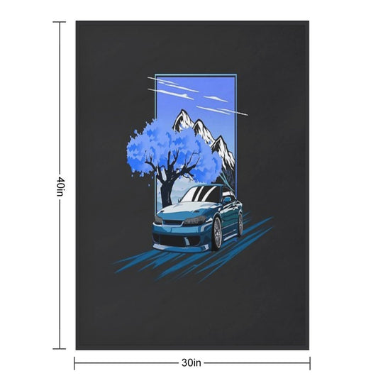 Nissan Silvia S15 Sustainable Throw Blanket