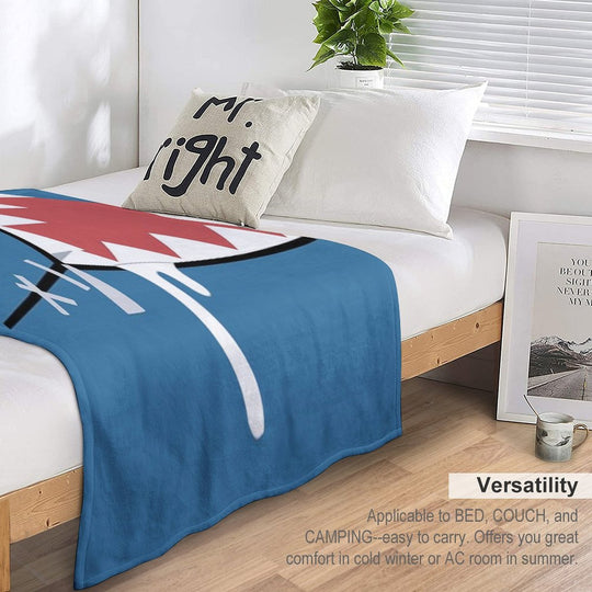 Gawr Gura Shark Mouth All-season Throw Blanket