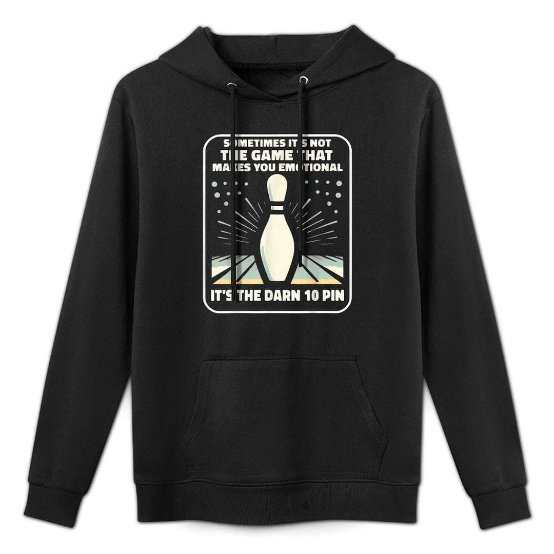 Retro Ten Pin Makes You Emotional Womens Mens Funny Bowling Easy Care Hoodie