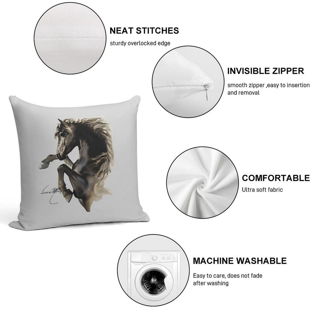 Black Fury (Cut-Out) Soft Ultra-Soft Texture Throw Pillow