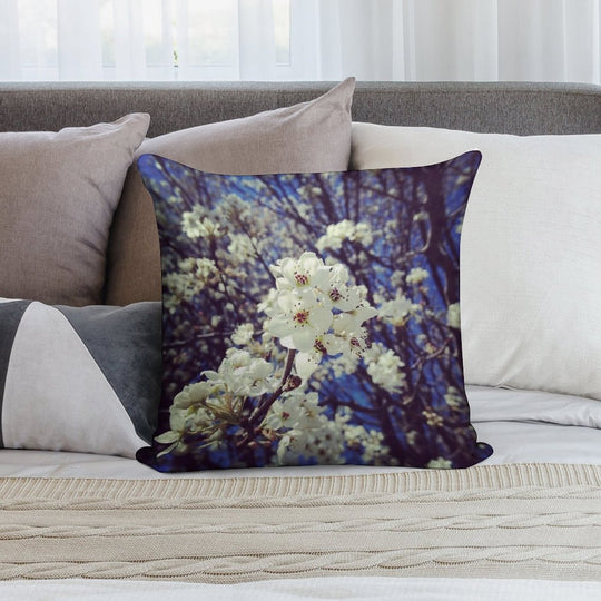Spring InstaFlower Soft Hidden Zipper Throw Pillow