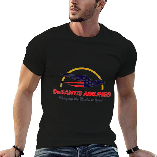 DeSantis Airlines Funny Political Meme Ron DeSantis  Tagless Design T-Shirt