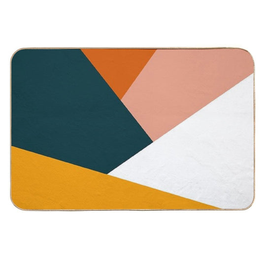 Colorful Geometric Design  High-Traffic Bath Mat