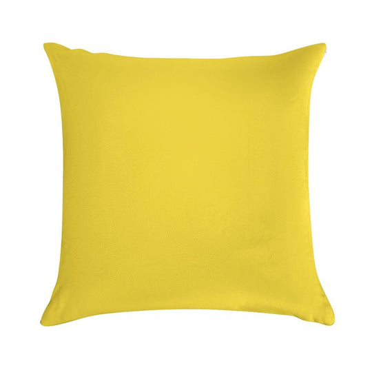 PLAIN SOLID BANANA YELLOW - 100 SHADES OF YELLOW ON OZCUSHIONS Soft Skin-Friendly Throw Pillow