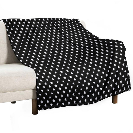 Black Star Pattern Eco-conscious Throw Blanket