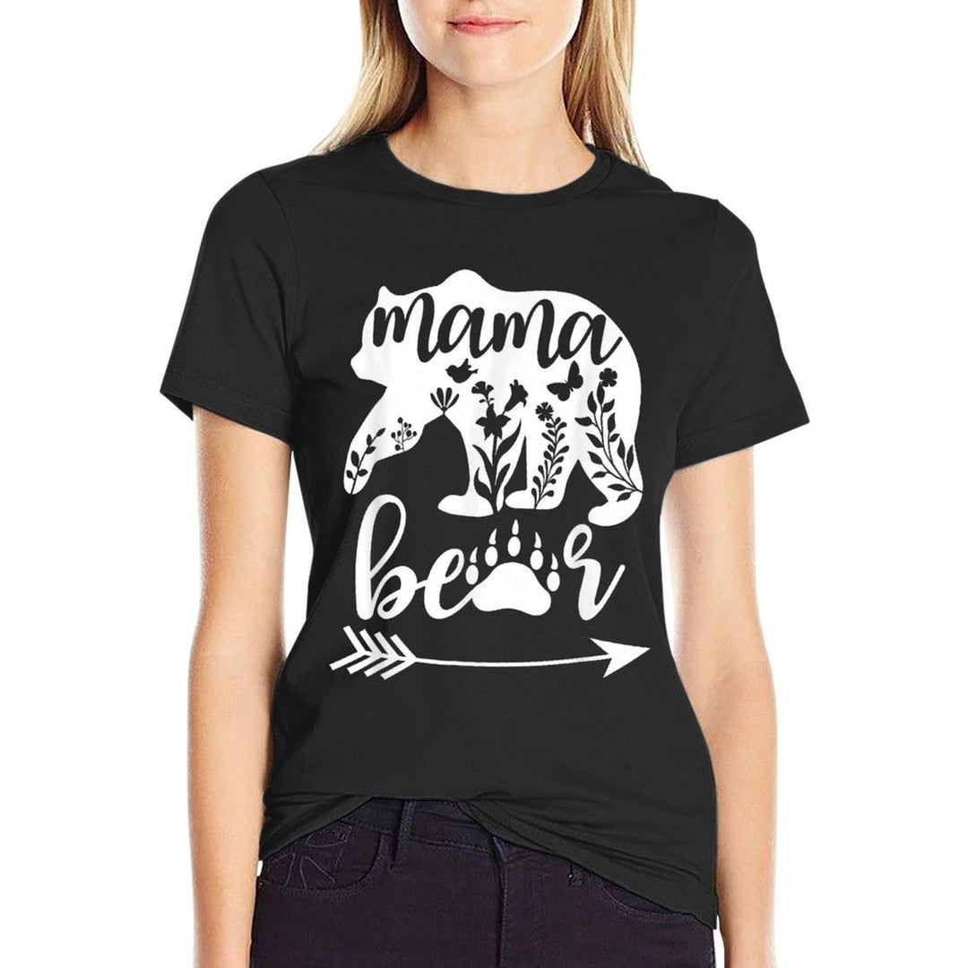 Floral Mama Bear Mom Mama Bear Mommy Bear Floral Mama Bear  Quick-drying T-Shirt
