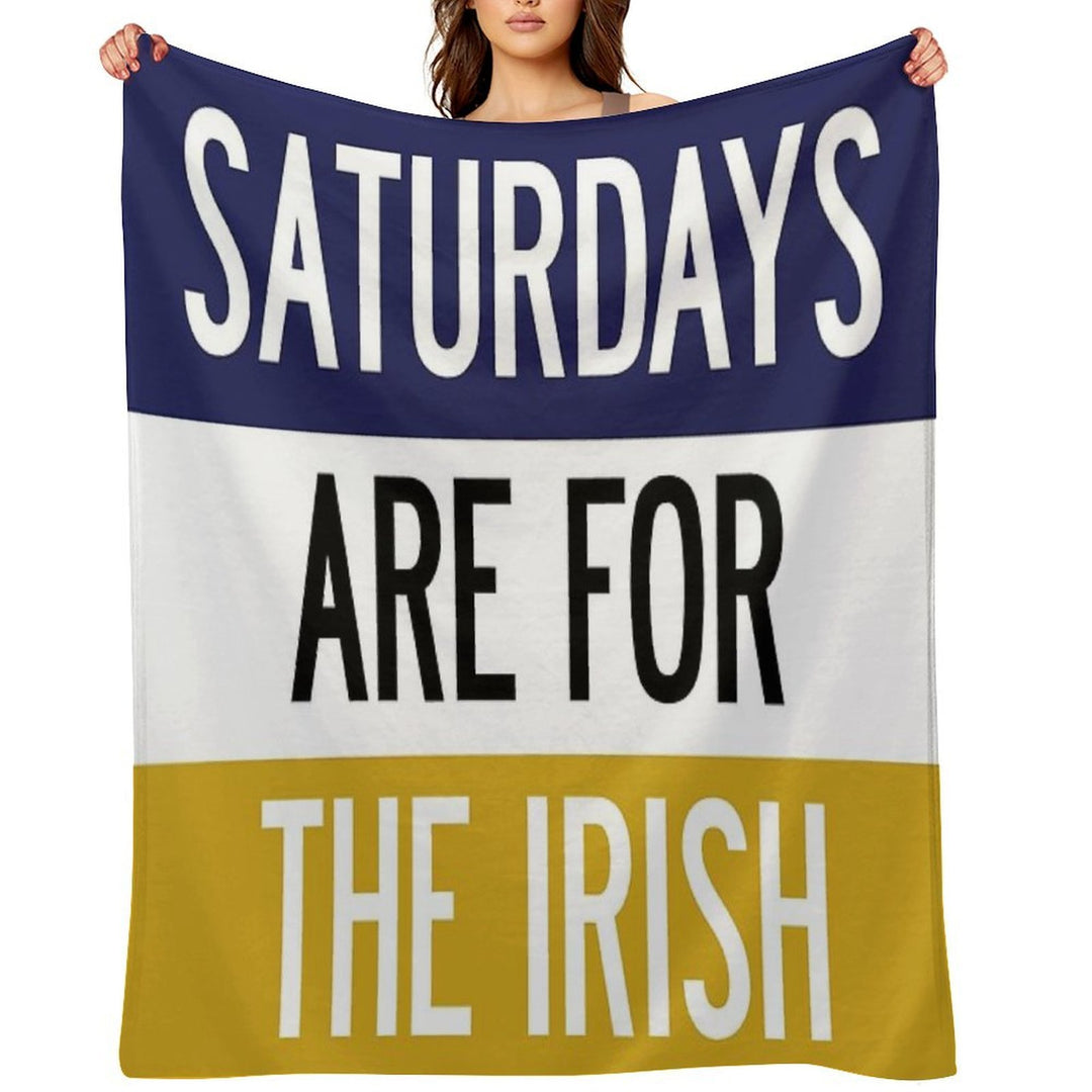 Saturdays Are for The Irish Travel-friendly Throw Blanket
