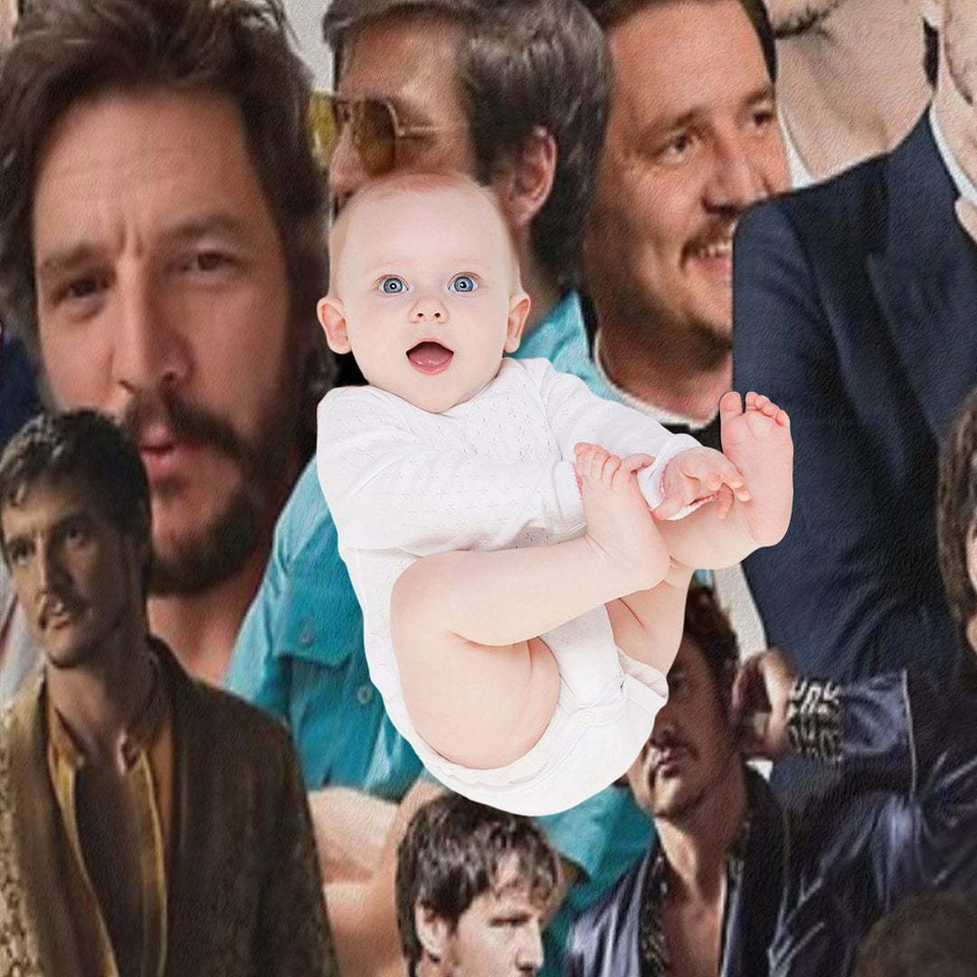 Pedro Pascal Photo Collage Easy Care Throw Blanket