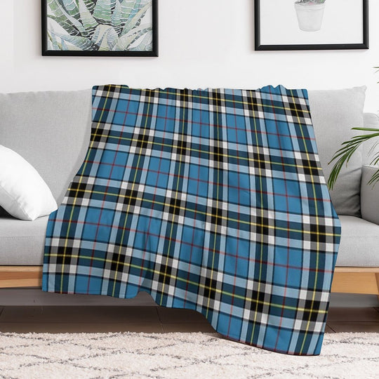 Thompson Blue Dress Tartan  Clan Thomson  Cute Tartan Compact Throw Blanket
