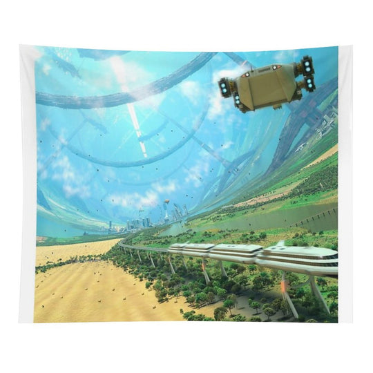 O'Neill Cylinder Interior - V2 Tapestry