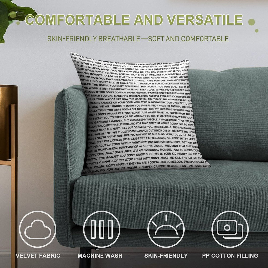 Negan Speech Soft Warmth Comfort Throw Pillow