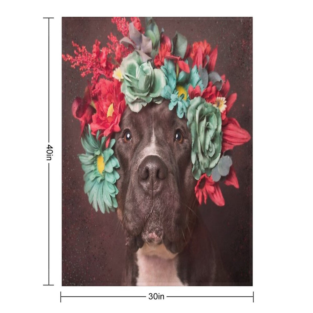 Flower Power, Molly Easy Care Throw Blanket