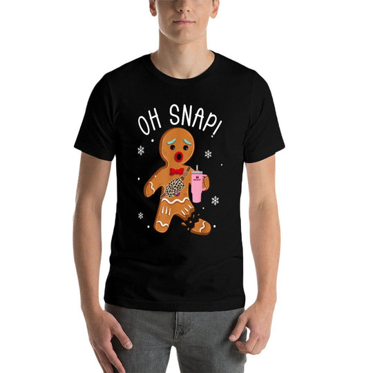 Oh Snap Gingerbread Stanley Tumbler Belt Bag Christmas Xmas  Slim-fit Cut T-Shirt
