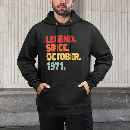 Legend Born October 1971. 50th Birthday Gift for 50 Years Casual Wear Hoodie