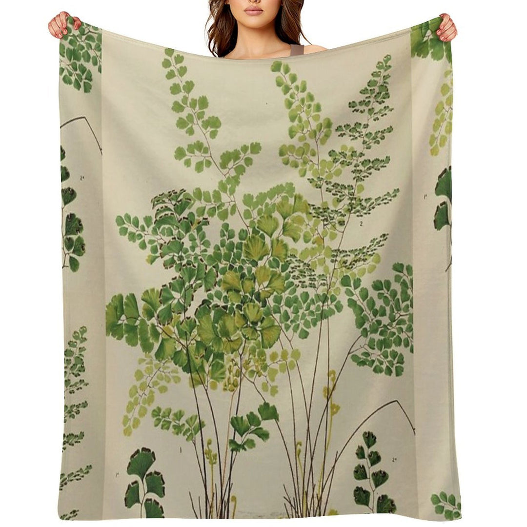 Maidenhair Ferns All-season Throw Blanket