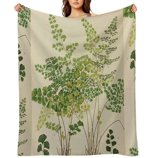 Maidenhair Ferns All-season Throw Blanket