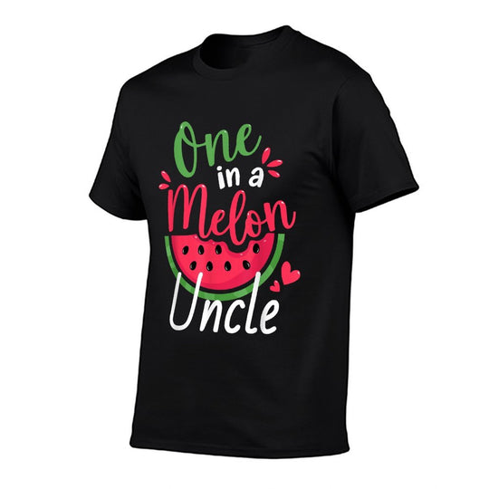 One in A Melon Uncle 1st Birthday Summer Family Matching  Tagless Design T-Shirt