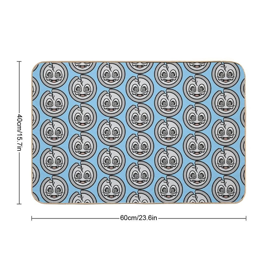 Spooky Cracked Silver Coin  Rapid-Drying Bath Mat