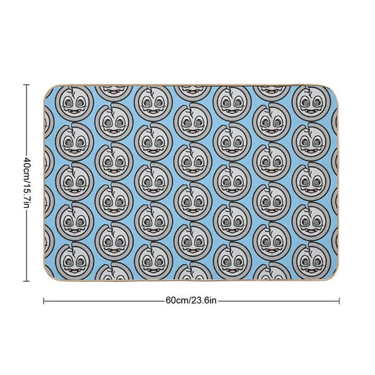 Spooky Cracked Silver Coin  Rapid-Drying Bath Mat
