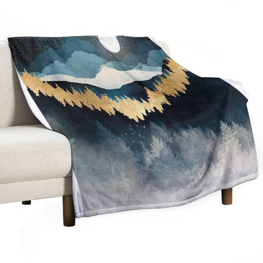Indigo Night Anti-pilling Throw Blanket