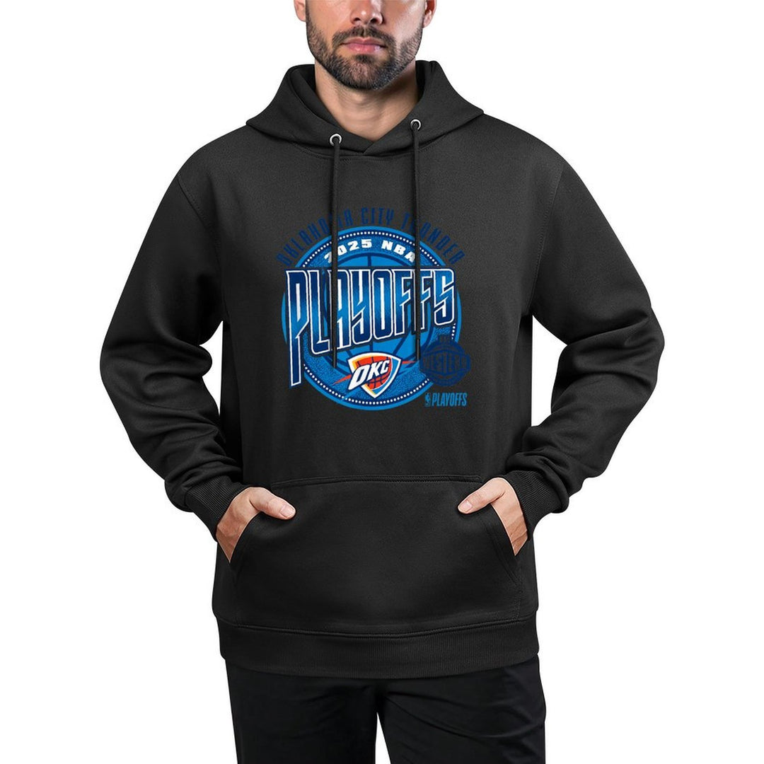 NBA Official Oklahoma City Thunder 2025 Playoffs Game Day Shrink-Resistant Hoodie