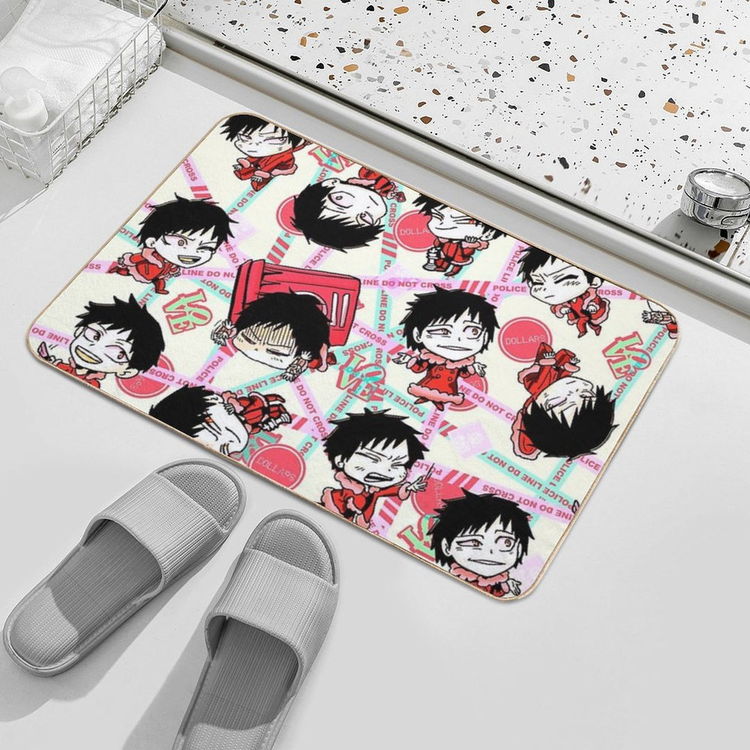 Durarara!! Izaya Orihara Chibi Throw Blanket V2  High-Traffic Bath Mat
