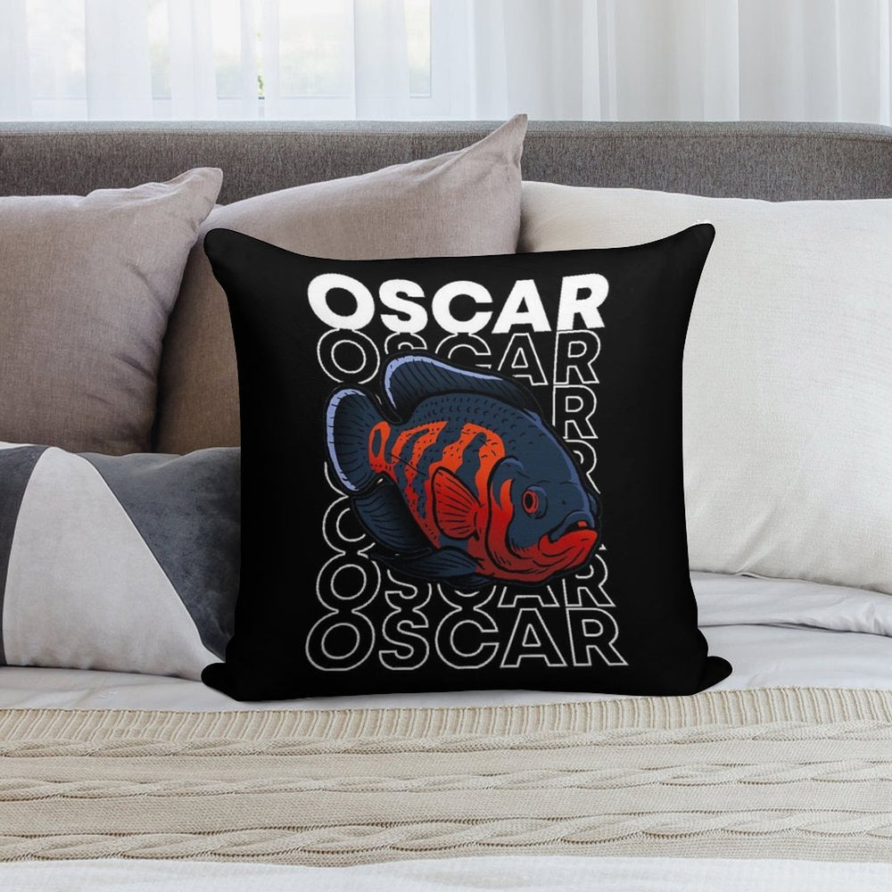 Oscar Fish 80's Monster Fish Keeper Soft Hidden Zipper Throw Pillow